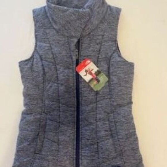 The North Face Pseudio Quilted Vest Women S Purple Puffer Full Zip Outdoors - Picture 1 of 6